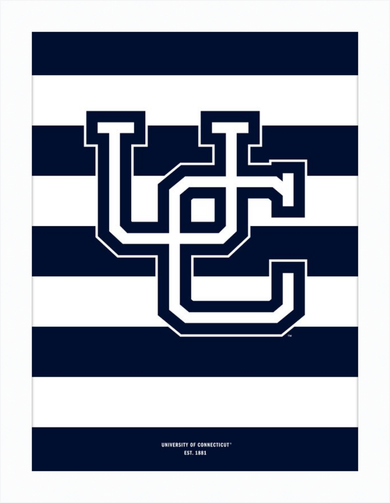 UConn Monogram Stripes