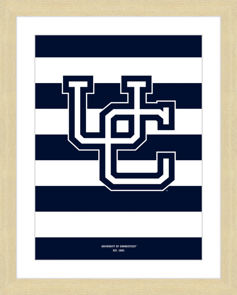 UConn Monogram Stripes
