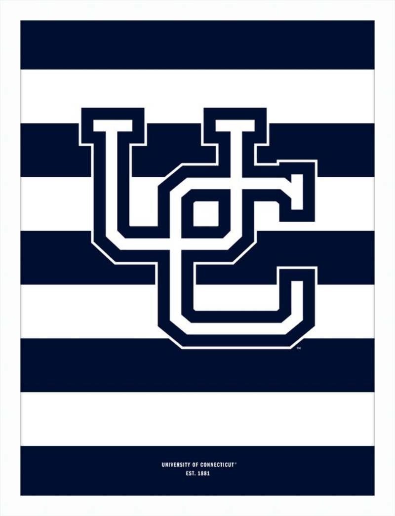 UConn Monogram Stripes