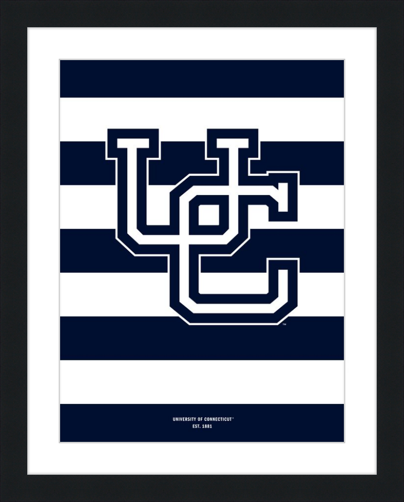 UConn Monogram Stripes