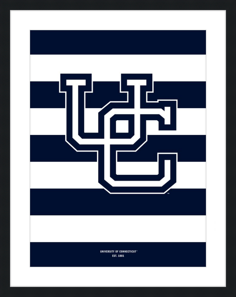 UConn Monogram Stripes